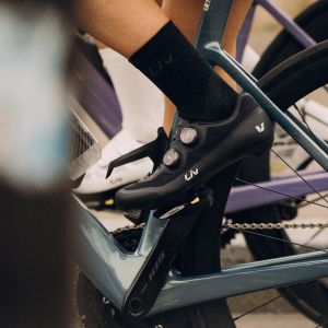 Rider wearing Macha Pro in black.